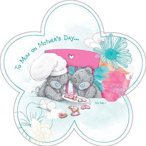 To Mum Me to You Bear Mothers Day Flower Shaped Card £2.09